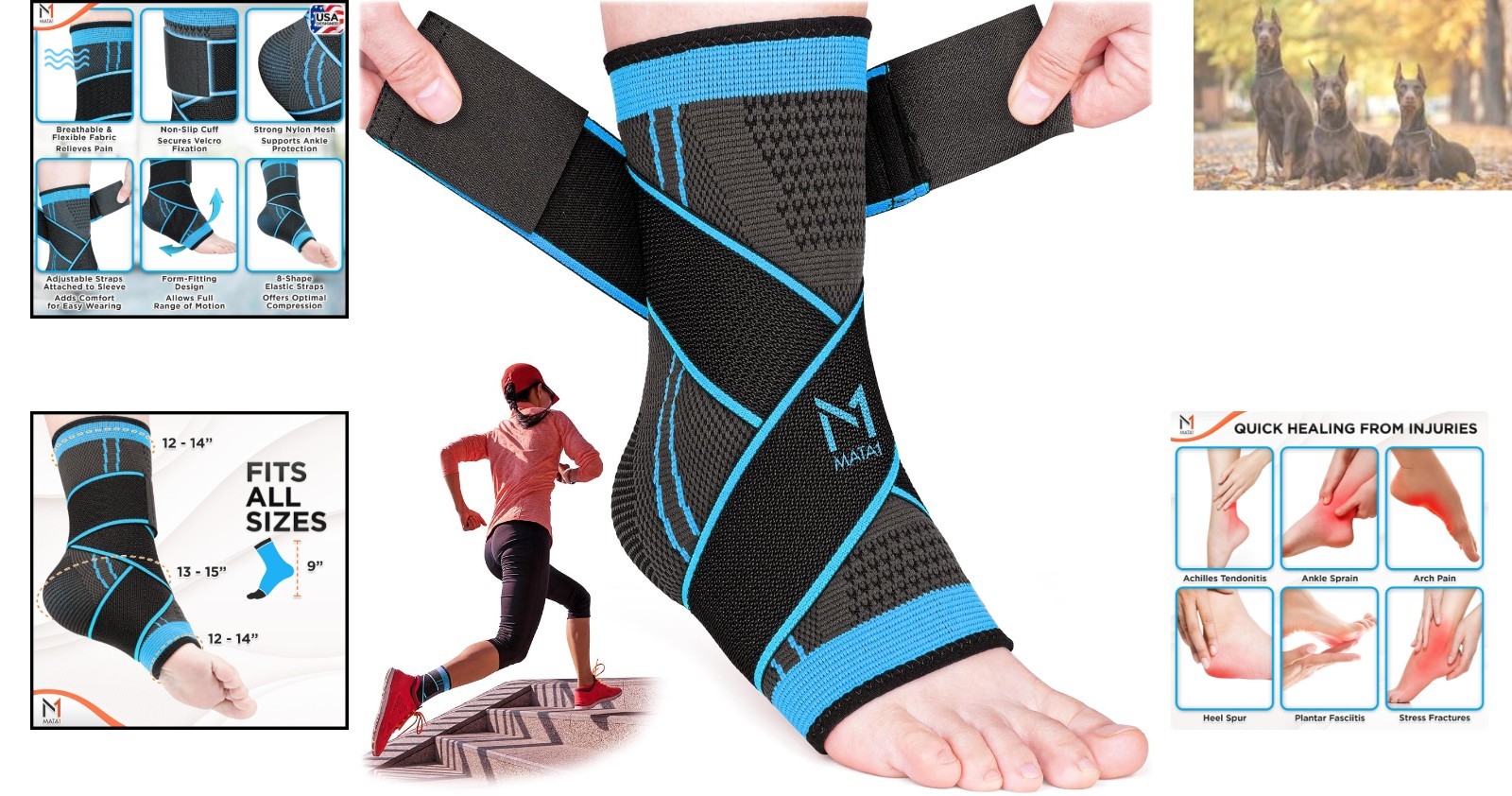 Stylish Compression Ankle Sleeve for Men and Women – Supports Plantar Fasciitis