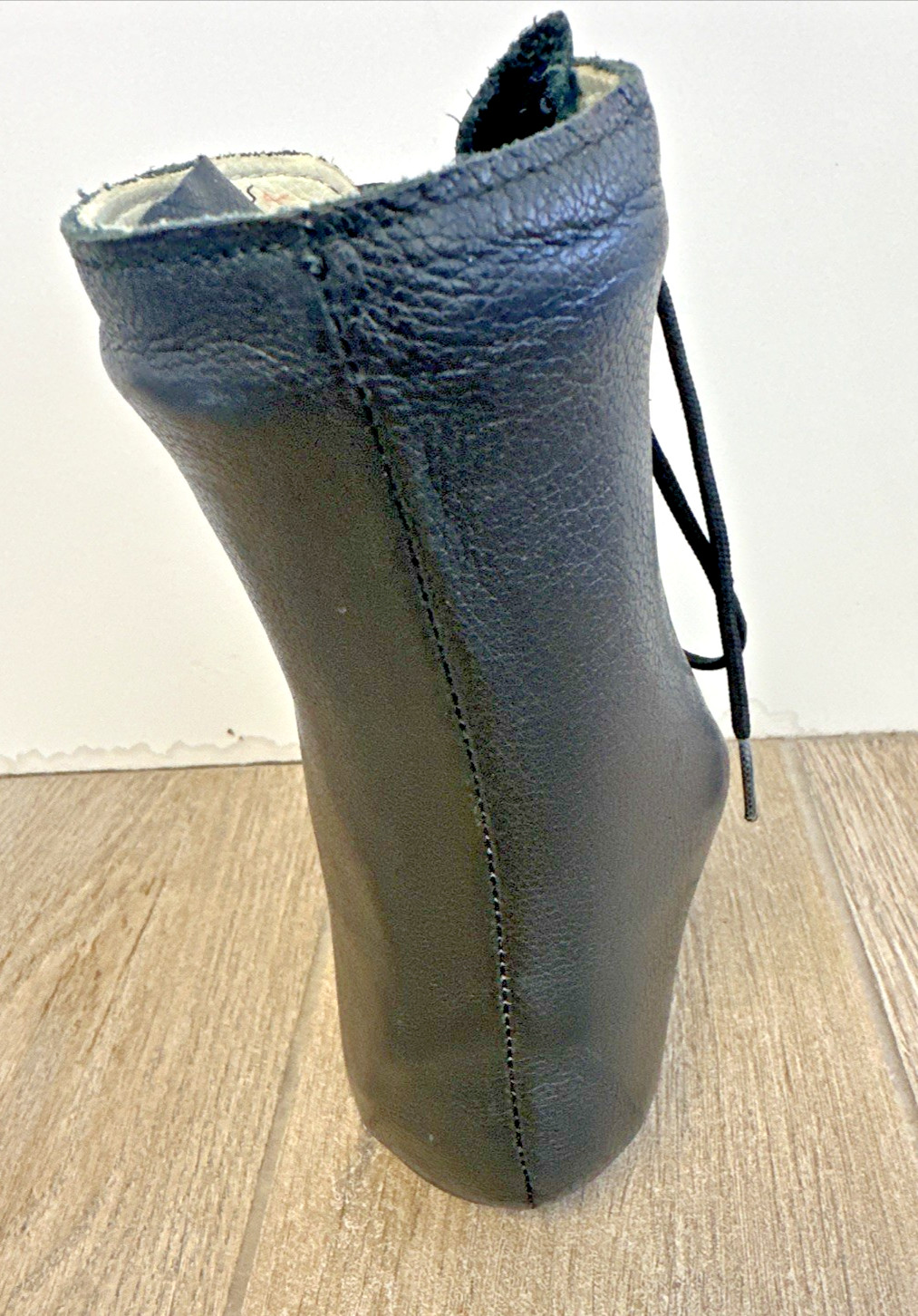 Arizona AFO AZafo Leather Left Leg Foot Ankle Brace Black Lace Up Hook Closure