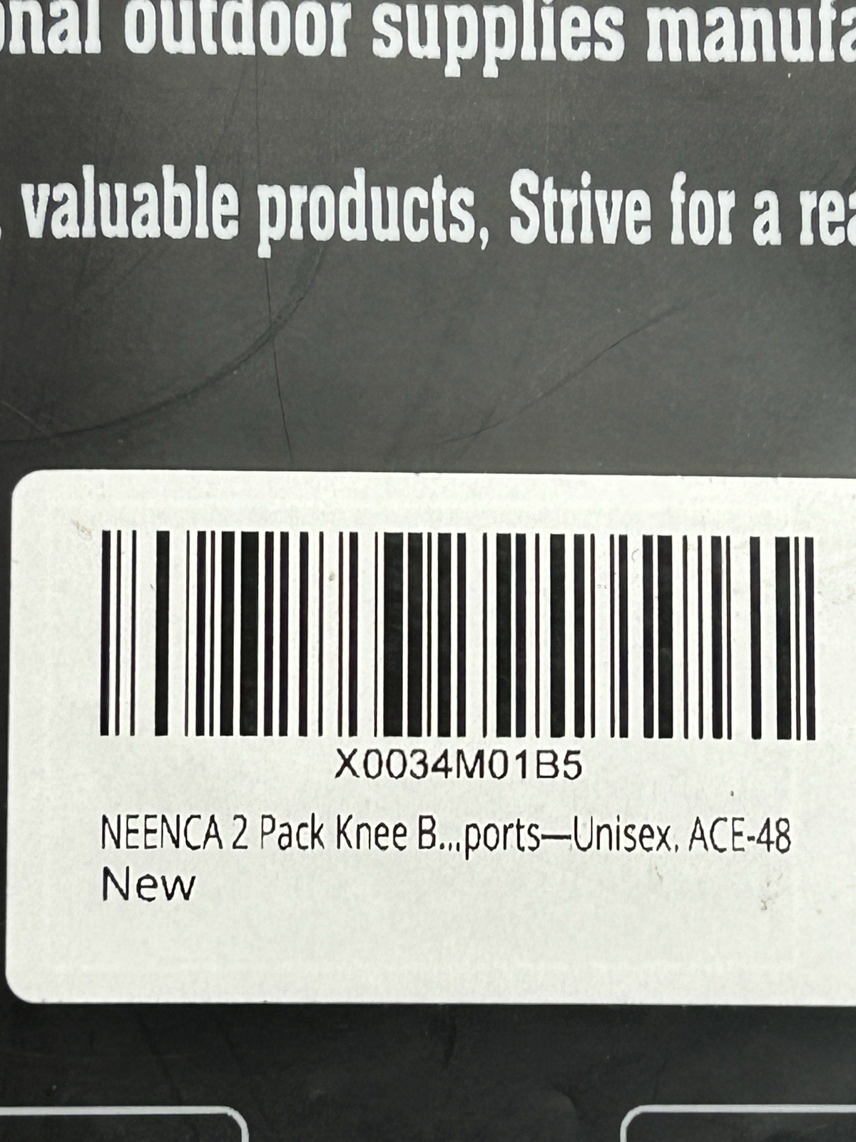 Neenca Knee Brace Large 2 Pack Black/Blue New Set Of Two