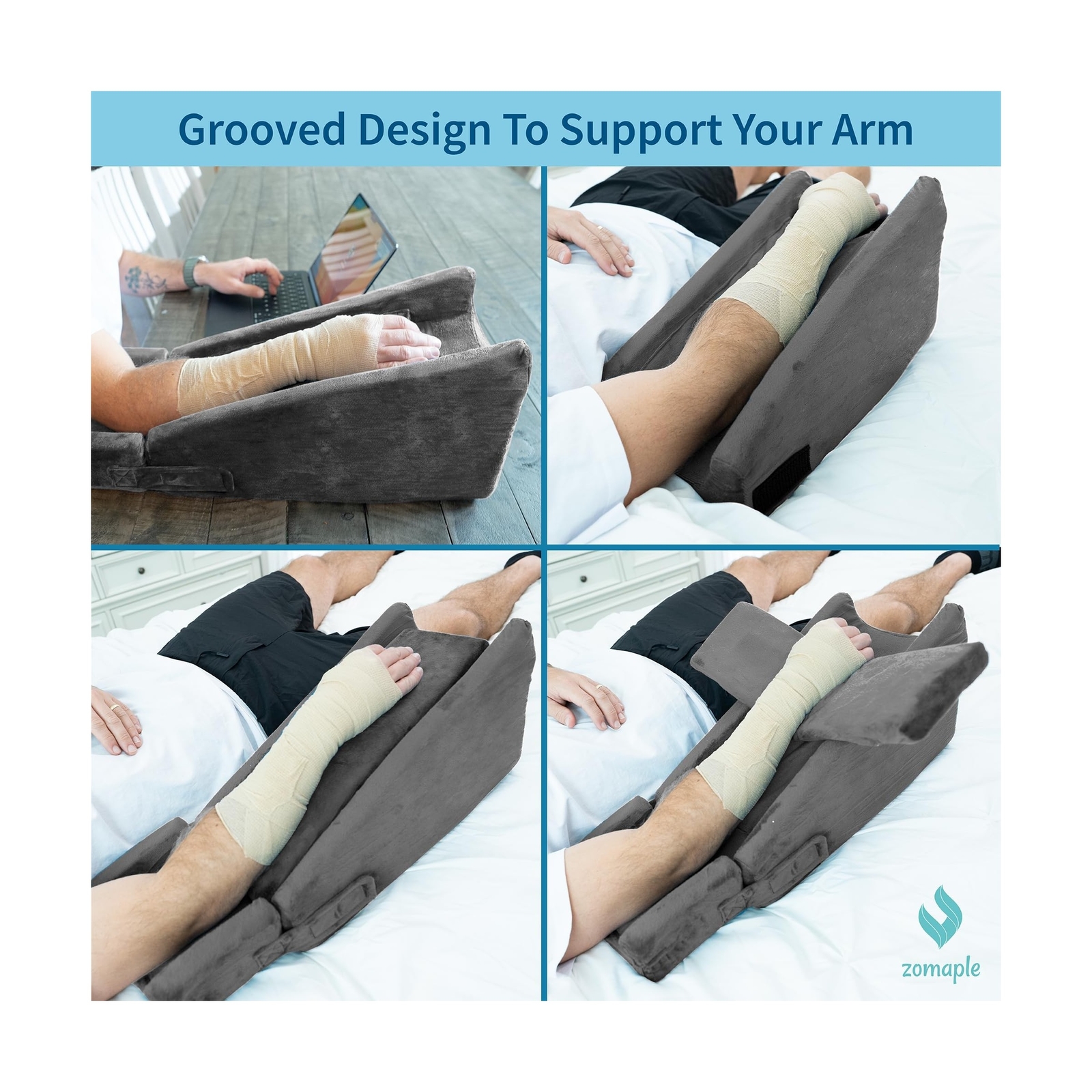 Zomaple Arm Elevation Pillow for Post Surgery Support – Recovery Boost Arm Pi…