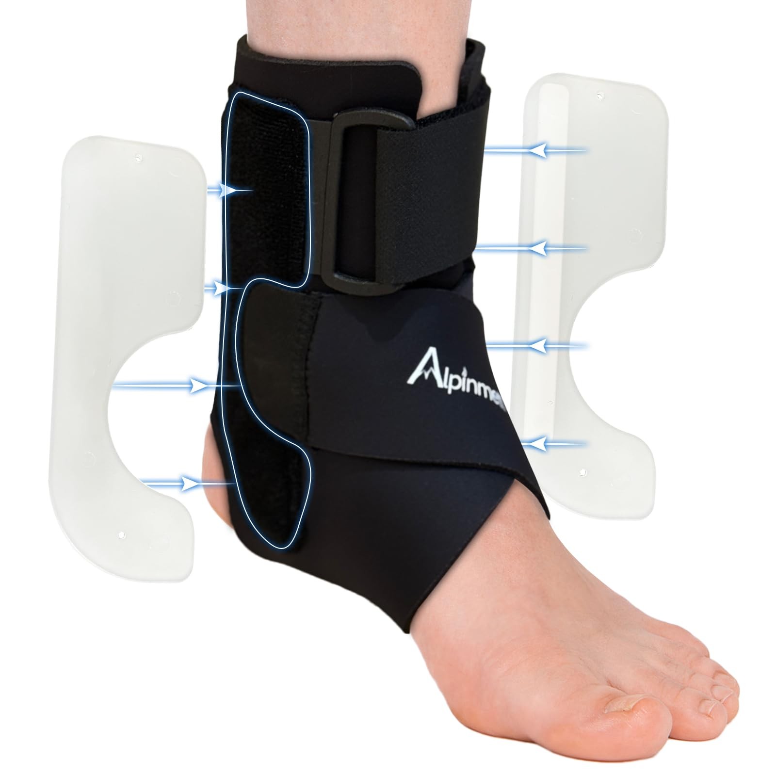Ankle Brace for Men & Women, Compression Ankle Support Brace with Dual-Sided