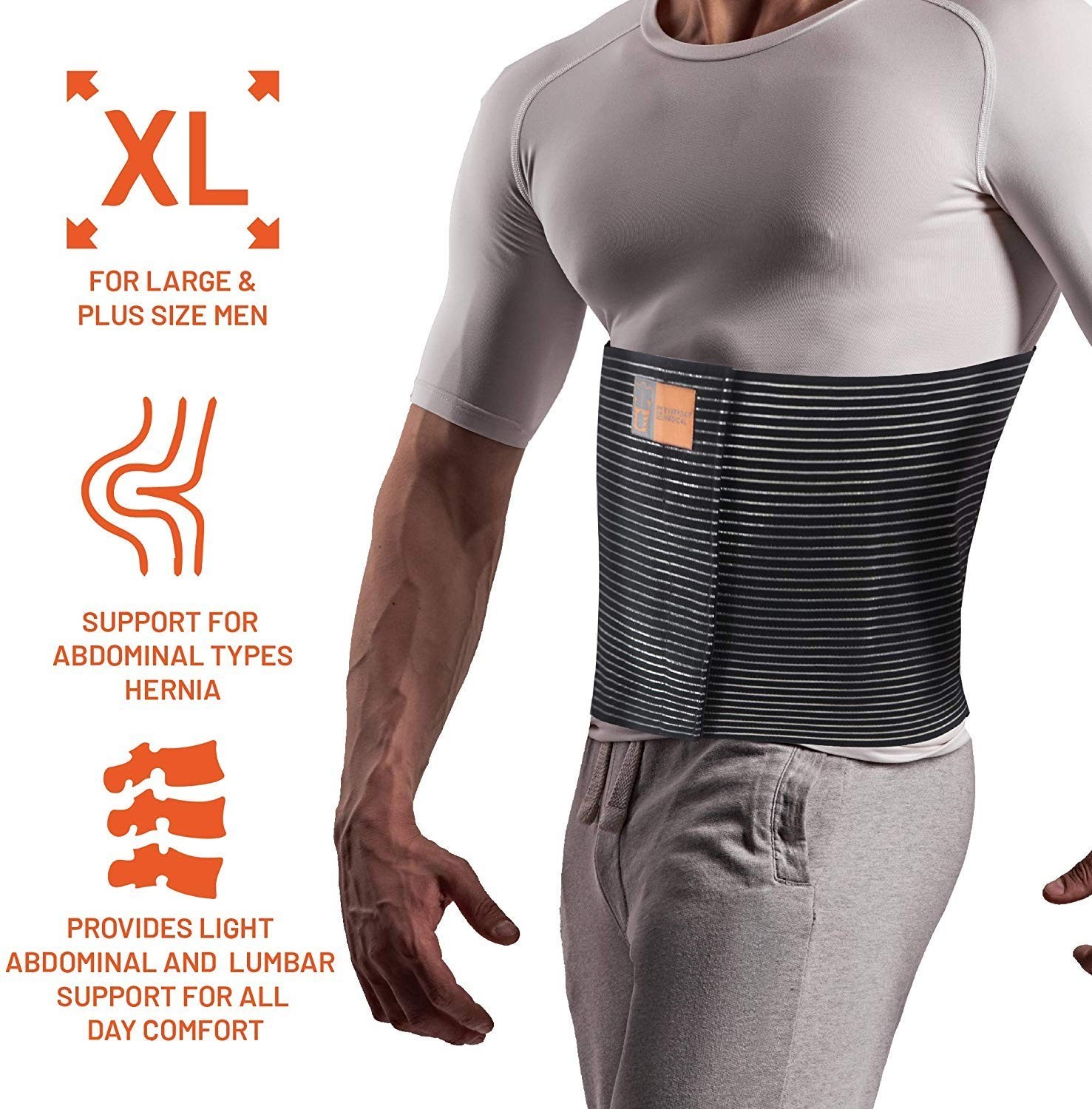 Plus Size Umbilical Hernia Belt for Women | Hernia Binder for Men | Navel, Ve…