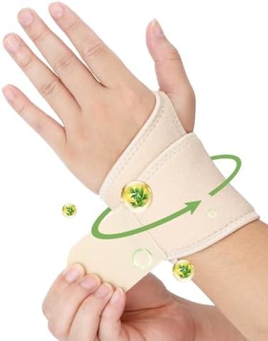 2PCS Castor Oil Pack Wrap for Wrist Hand Wrap Wrist Brace for Carpal Tunnel Reli