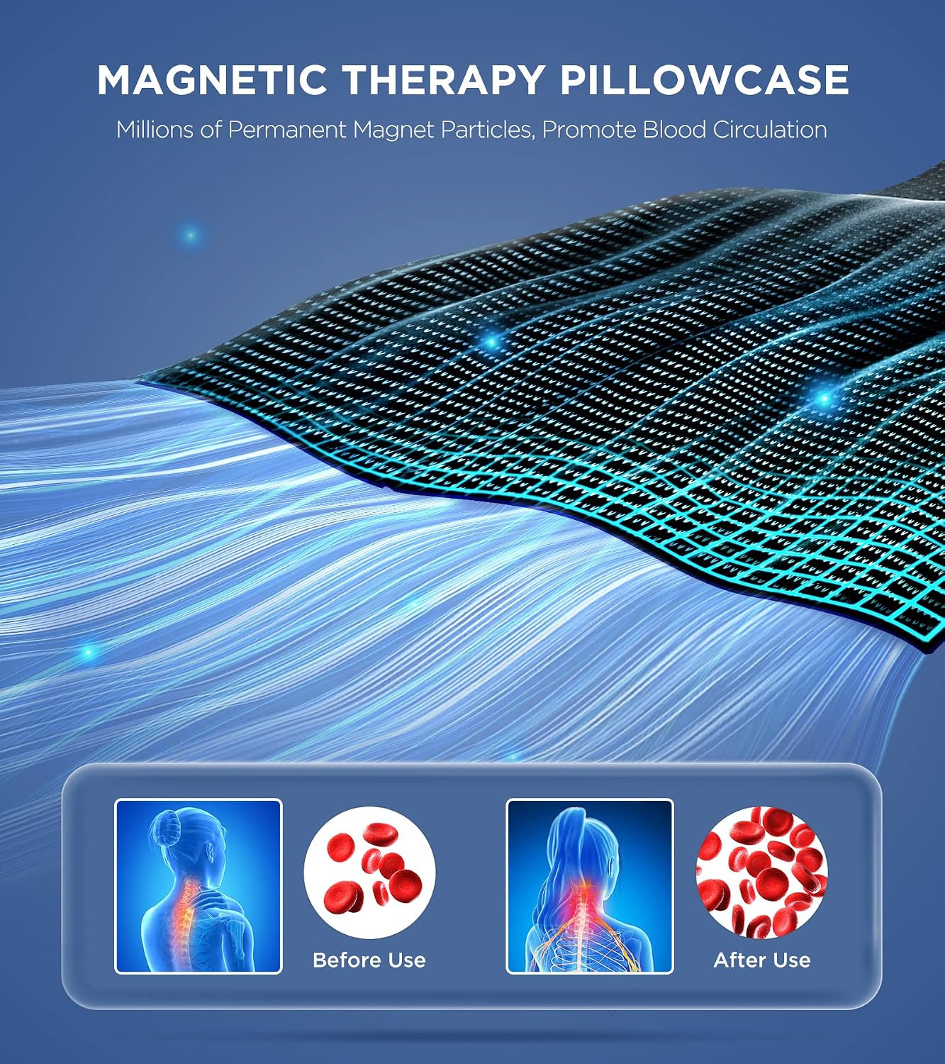 Neck Stretcher with Magnetic Therapy Cover, 2 Modes[Gentle/Strong] Pain