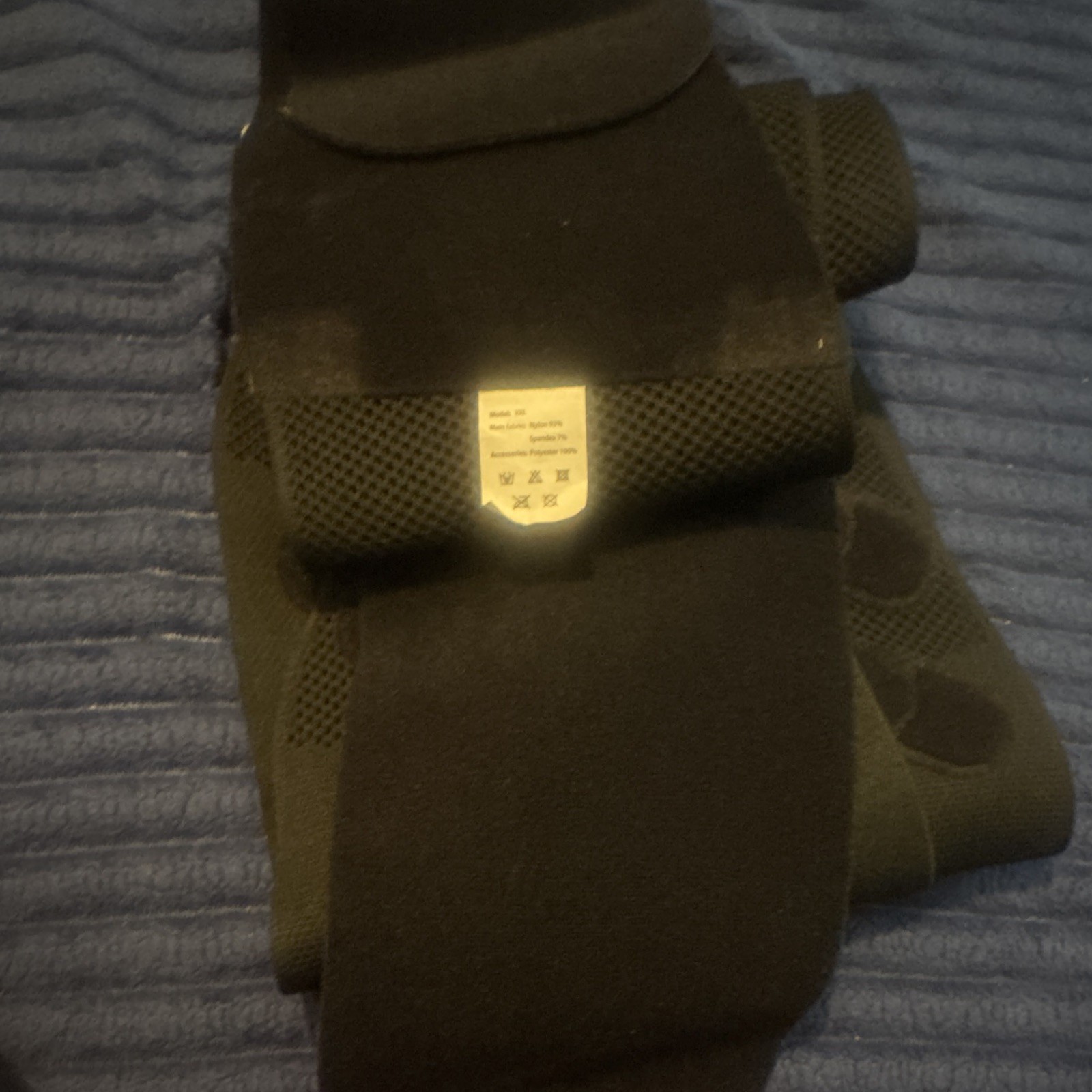Double Pull Lumbar Back Support Brace, Adjustable Nylon, Black, Size XXL