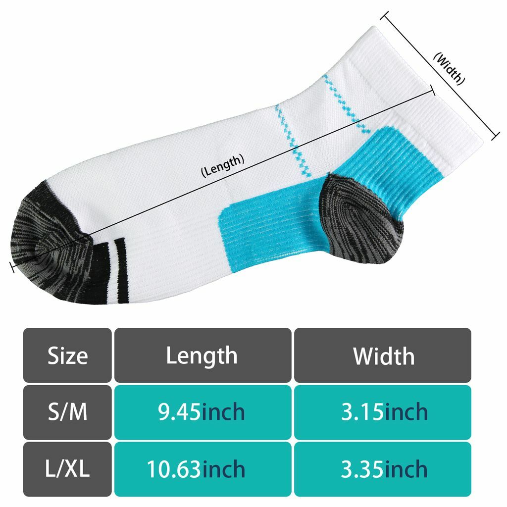 1-5 Pairs Compression Socks Plantar Fasciitis Arch Ankle Run Support Men Women