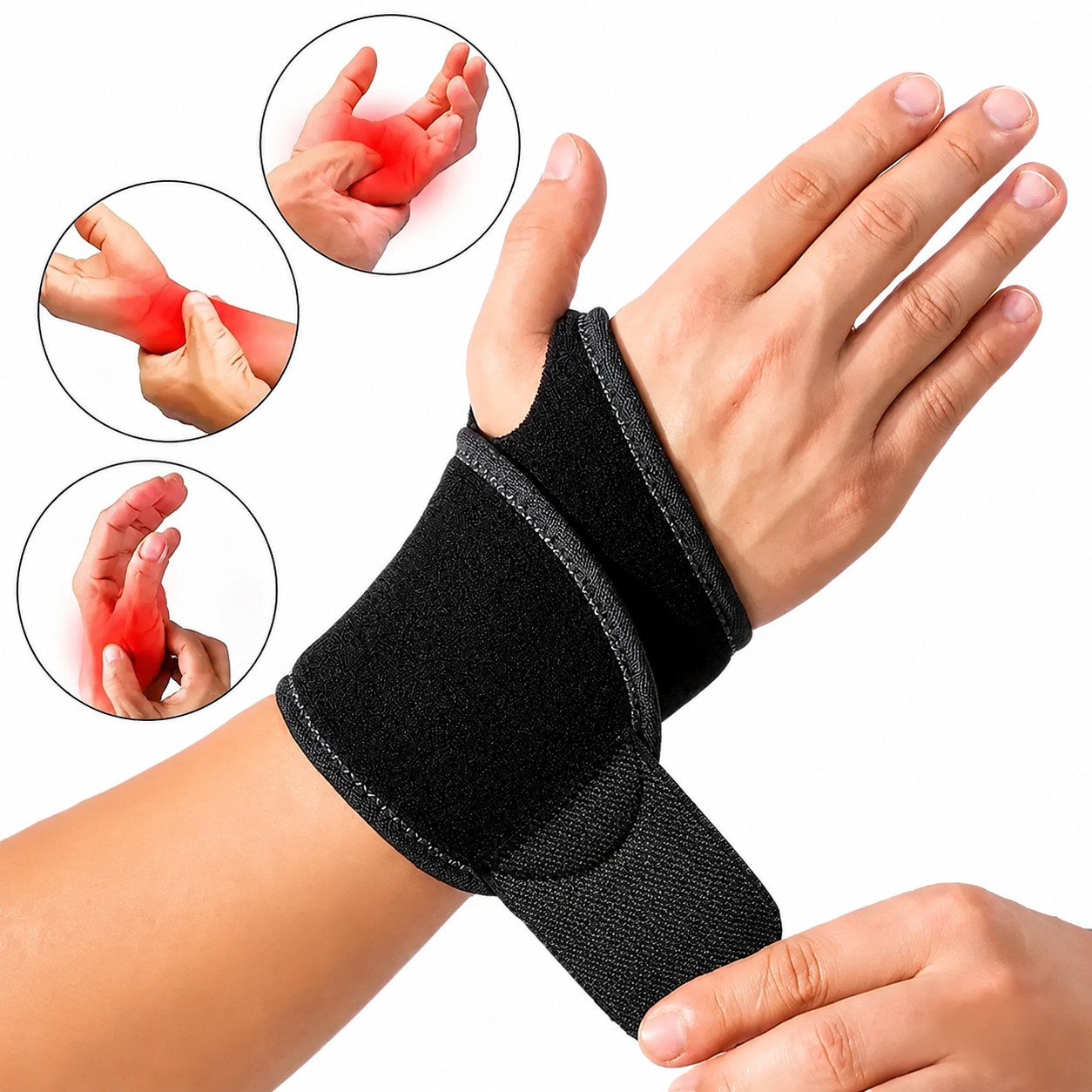 Wrist Hand Brace Support Carpal Tunnel Sprain Arthritis Gym Splint Left / Right