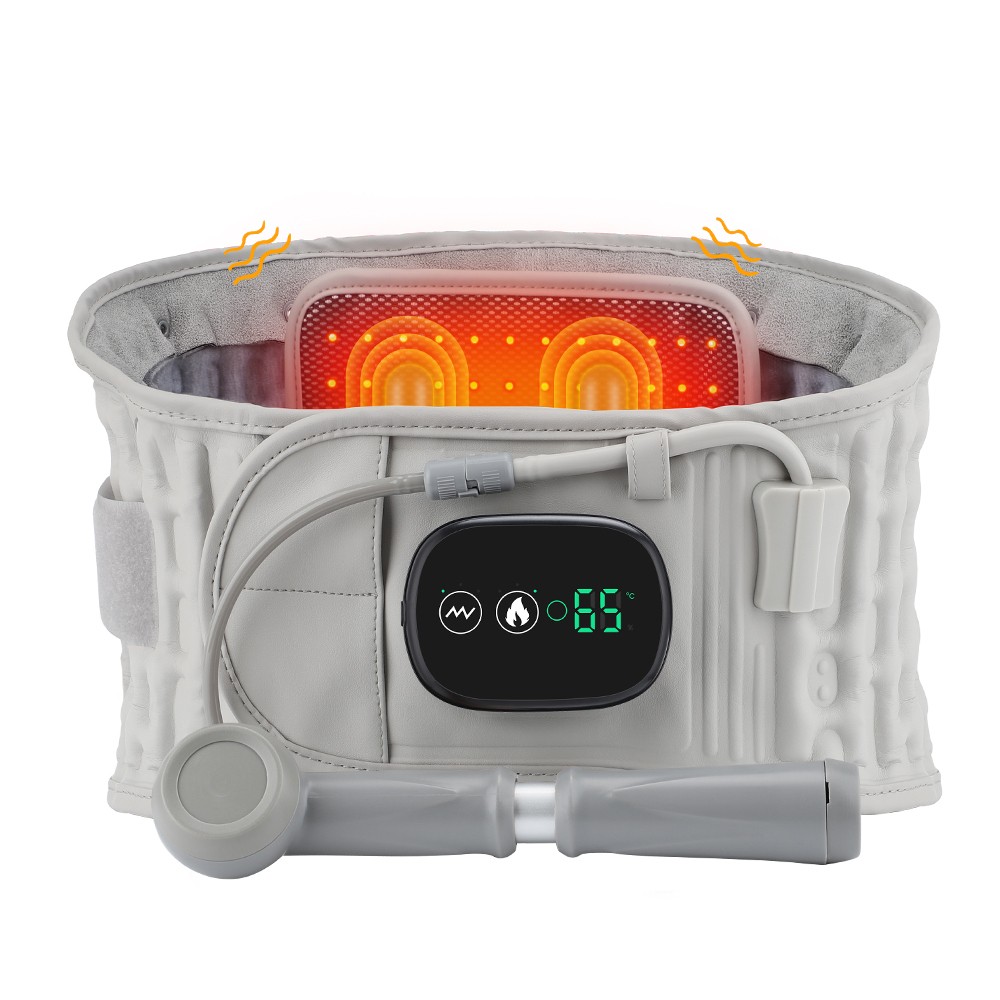 Inflatable Decompression Back Belt with Red Light Heating and Vibration Massager