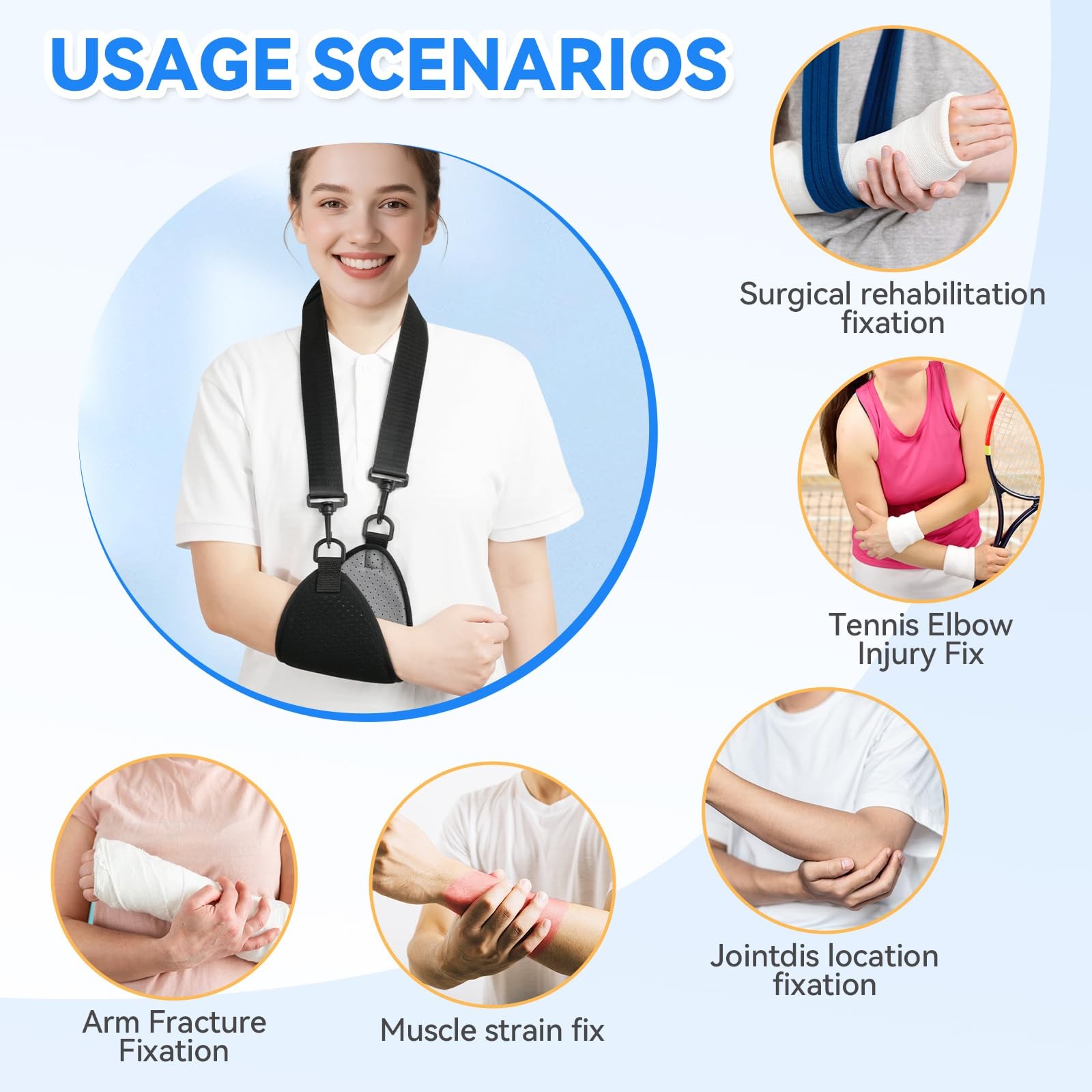 GAOUREL Arm Sling Sport Adult – Lightweight and Breathable Shoulder Immobiliz…