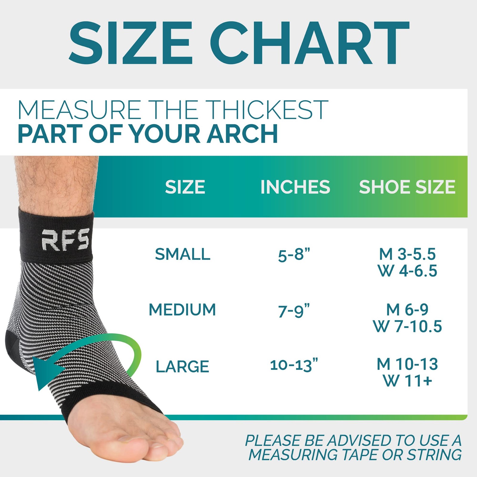 Plantar Fasciitis Compression Socks | Foot & Ankle Brace for Medium, Black