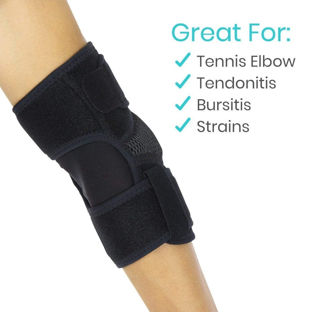 Elbow Brace, Elbow Support, Reversible, Adjustable, 2 Straps