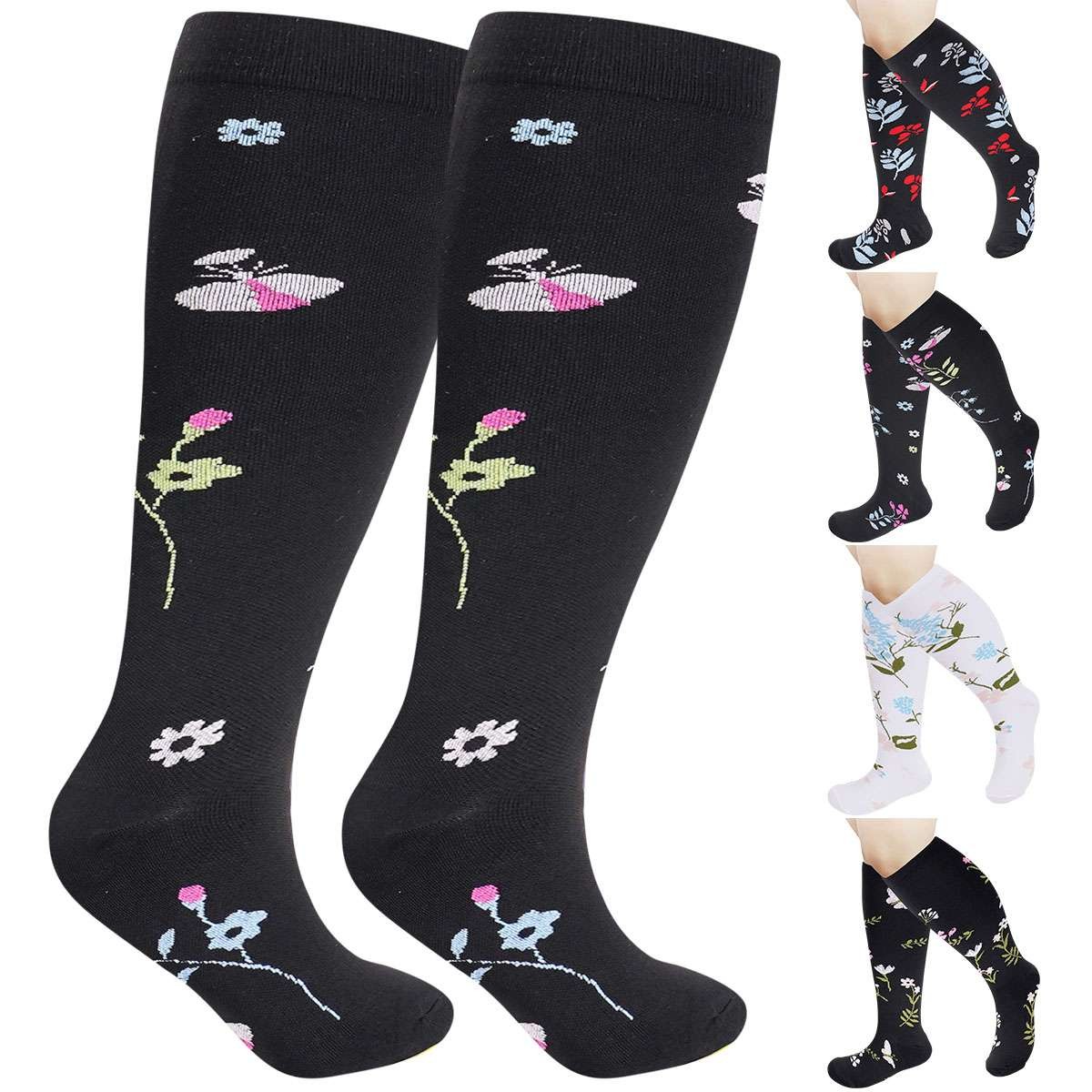 Men Women Plus Sized Compression Socks Medical Stockings Sock 2XL-4XL