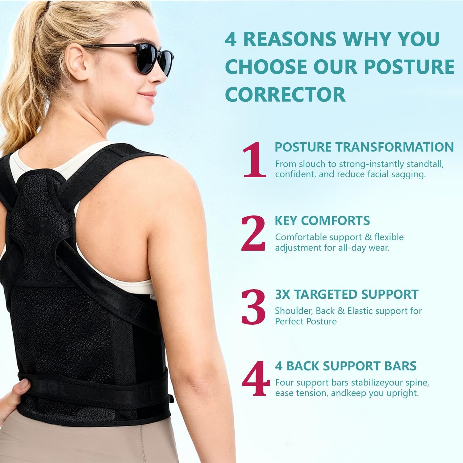 Upgraded Back Brace Posture Corrector, Adjustable for Men & , Full Back Strai…