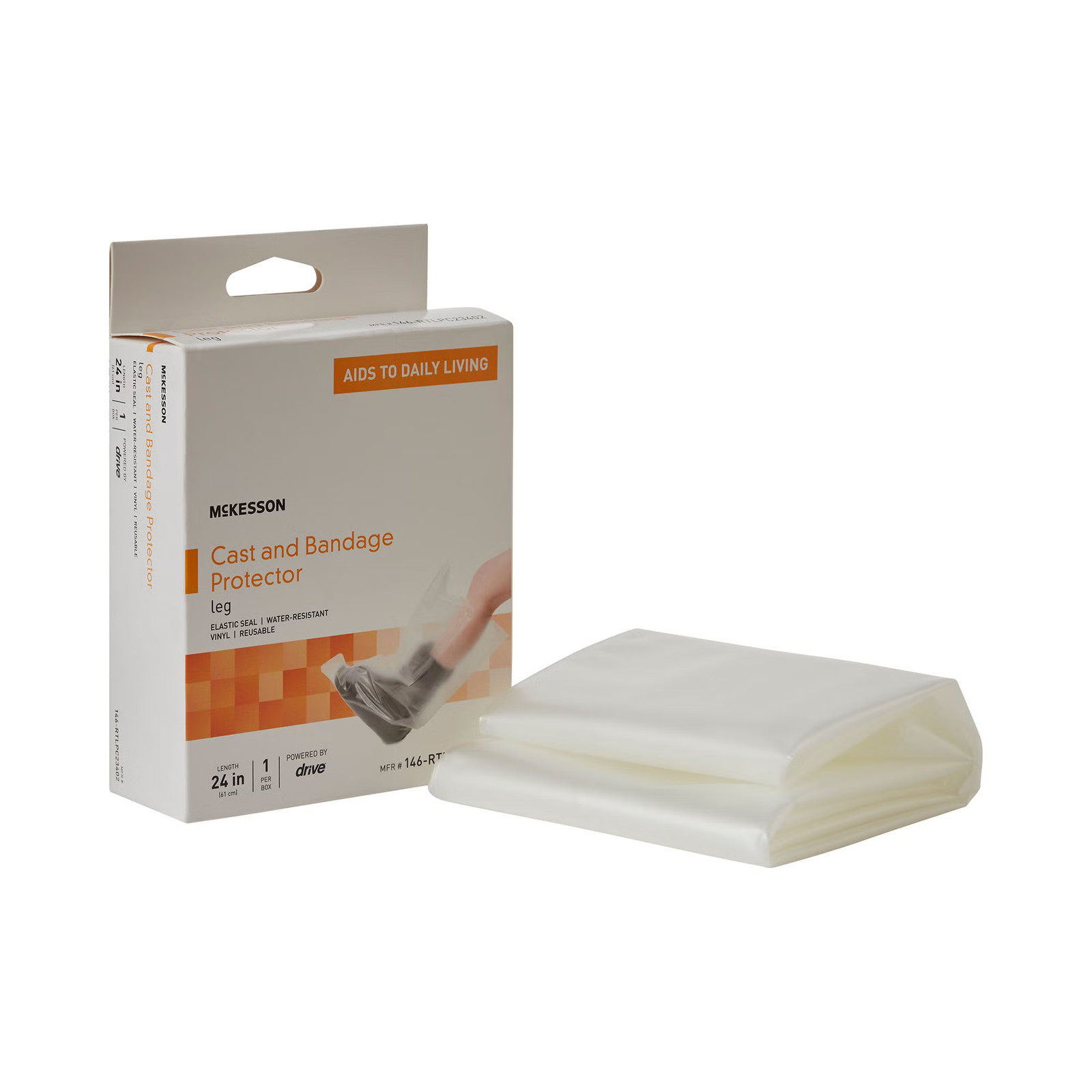 McKesson Clear Leg Cast Protector One Size 24.5″ L 146-RTLPC23402 50 Ct