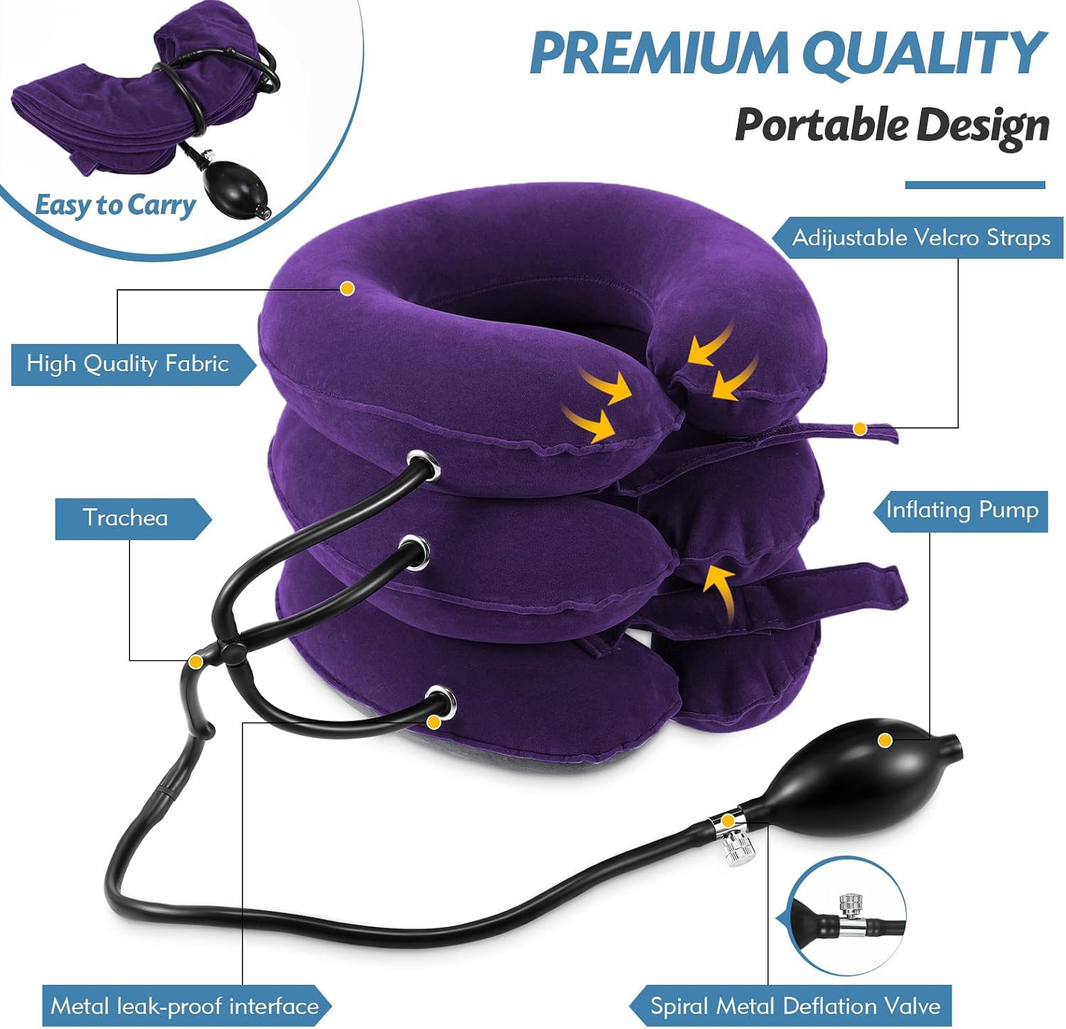 Neck Stretcher, Neck Traction Device for Instant Neck Pain Relief | Adjustable I