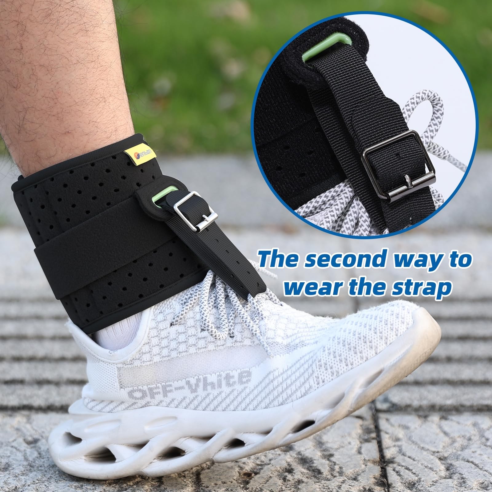 Tenbon Ankle Support Drop Foot Brace Orthosis – 1 Count (Pack of 1), Black