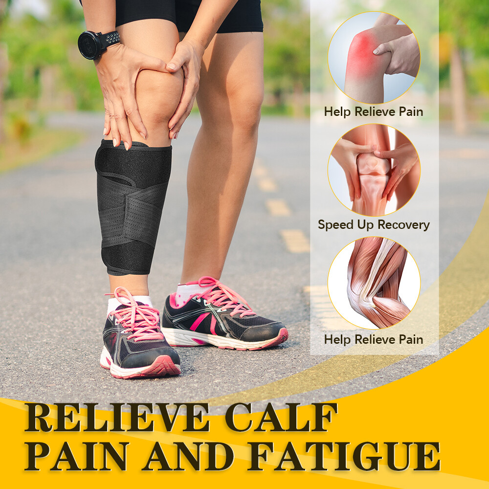Calf Support Brace Adjustable Shin Splint Compression Calf Wrap Swelling Sleeves