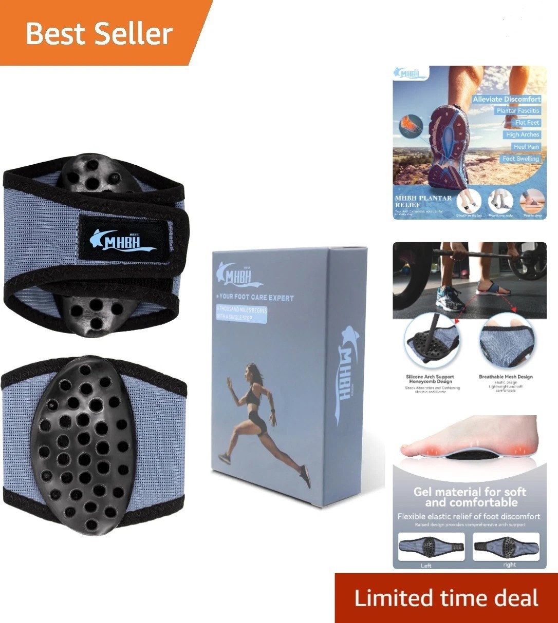 Breathable Honeycomb Arch Support for Men & Women – Plantar Fasciitis Solution