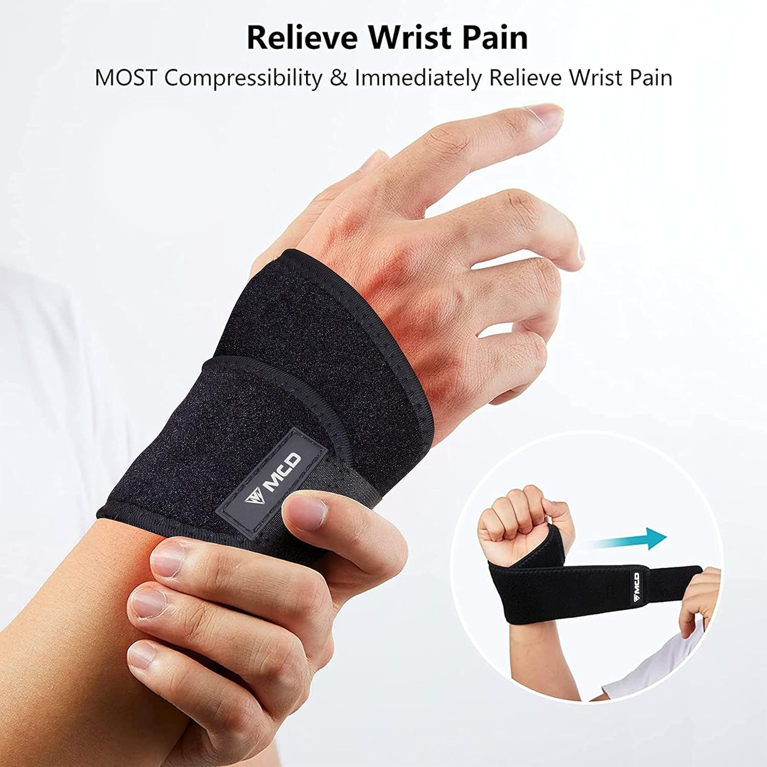MCD Carpal Tunnel Wrist Brace Lightweight Wrist Support Brace Wrist Wraps for…