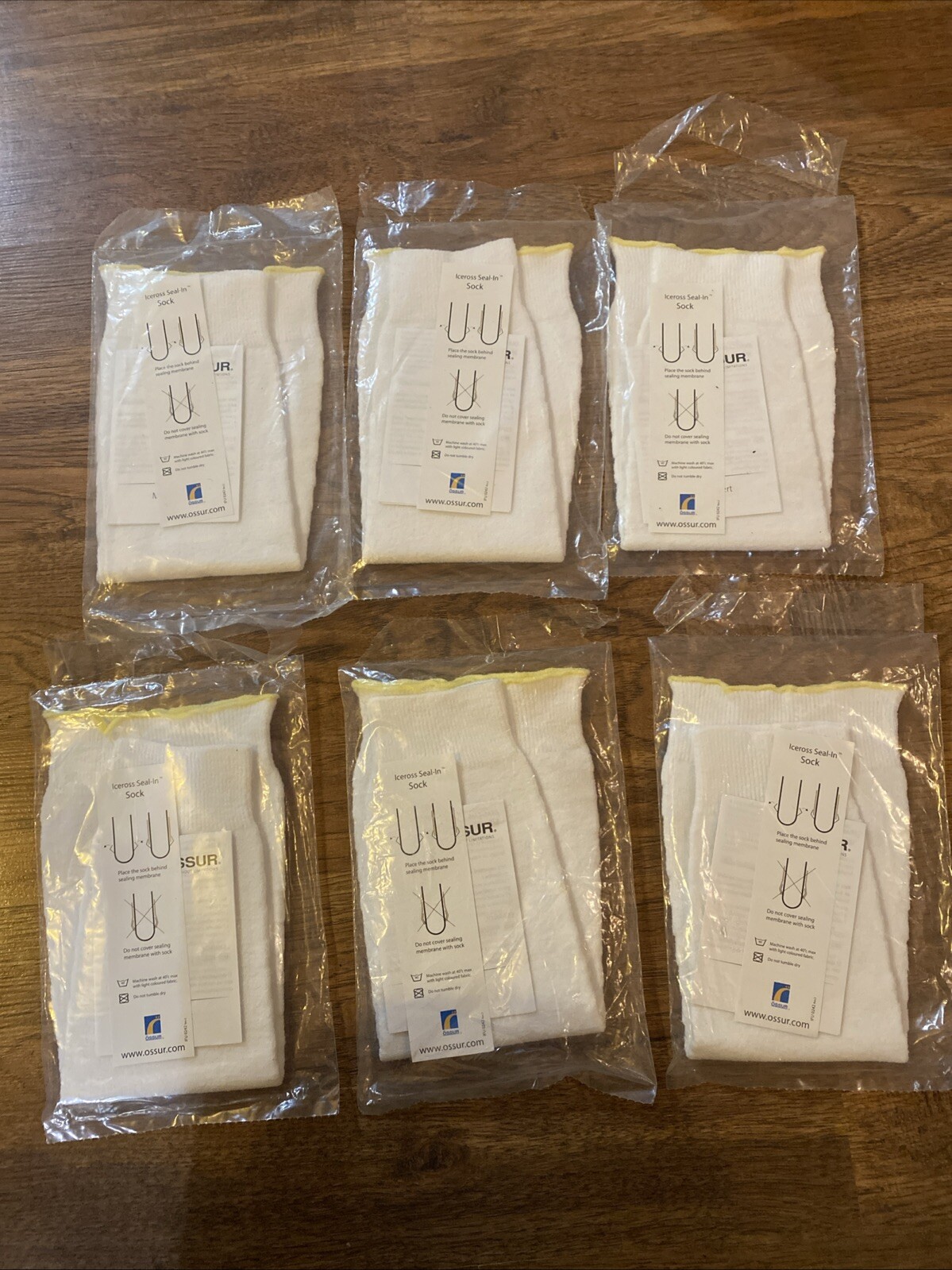 (Lot Of 6) 1ply Ossur Seal-in Liner Sock K-531113 size 13