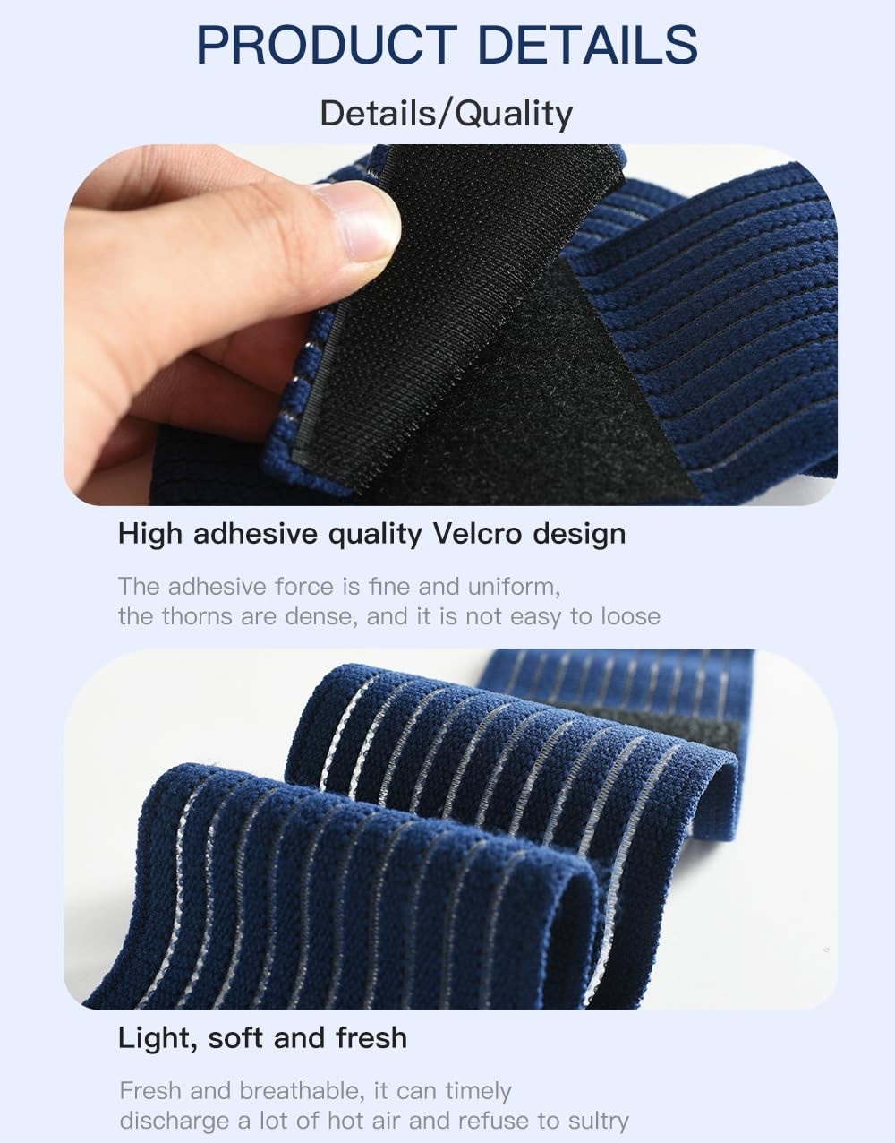 SUJAYU 2 Pack Elastic Knee Wraps for Pain Relief, One Size, Beige