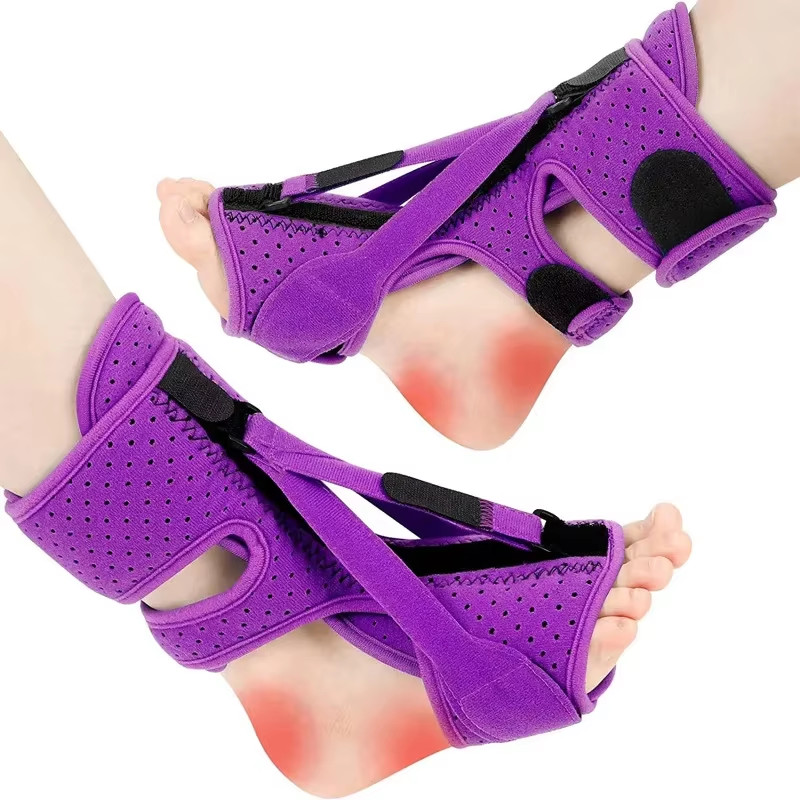 Adjustable Night Splint for Plantar Fasciitis Pain Relief Soft Foot Drop Brace S