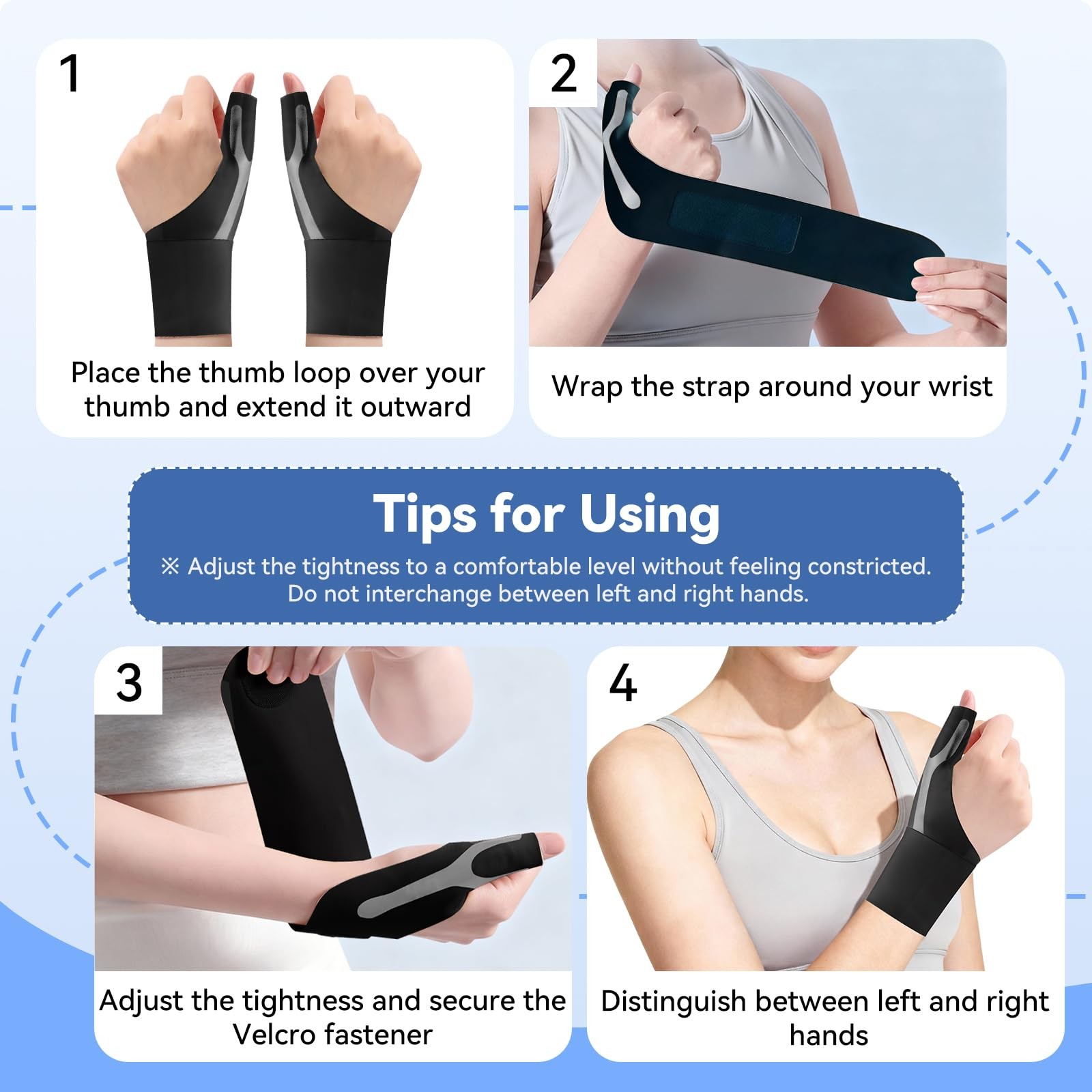 Thumb Wrist Brace for Arthritis & Carpal Tunnel Pain Relief,1 Pair