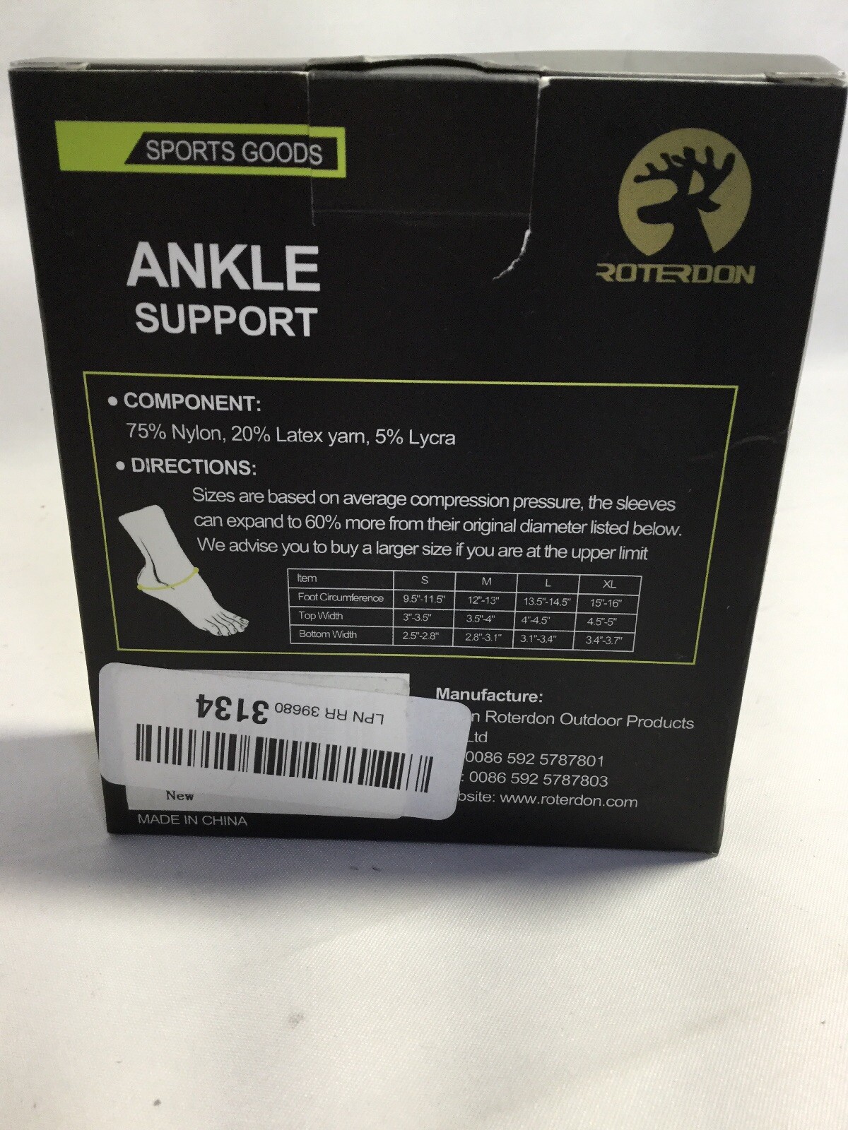 S Ankle Brace Compression Support Sleeve for Injury Recovery Joint Pain and more