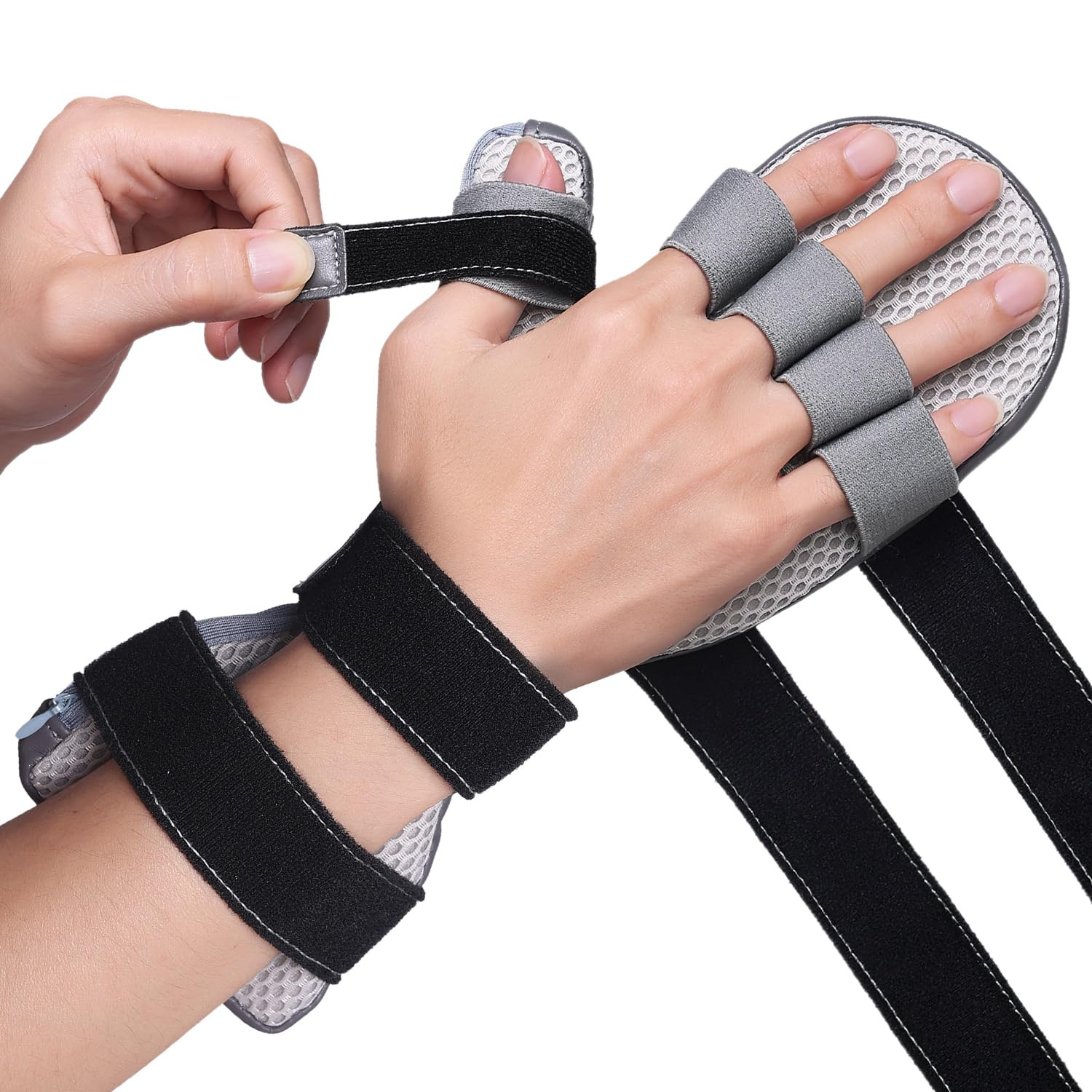 Stroke Hand Brace Splint for Straightening Fingers with 5 Fingers Resting Suppor