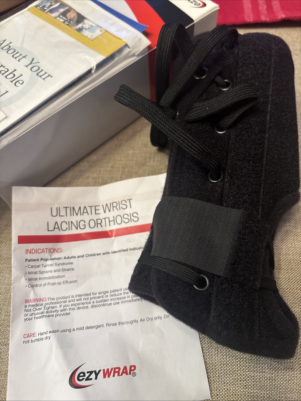 EZY Wrap Ultimate Wrist Lacing Orthosis Short XL RT