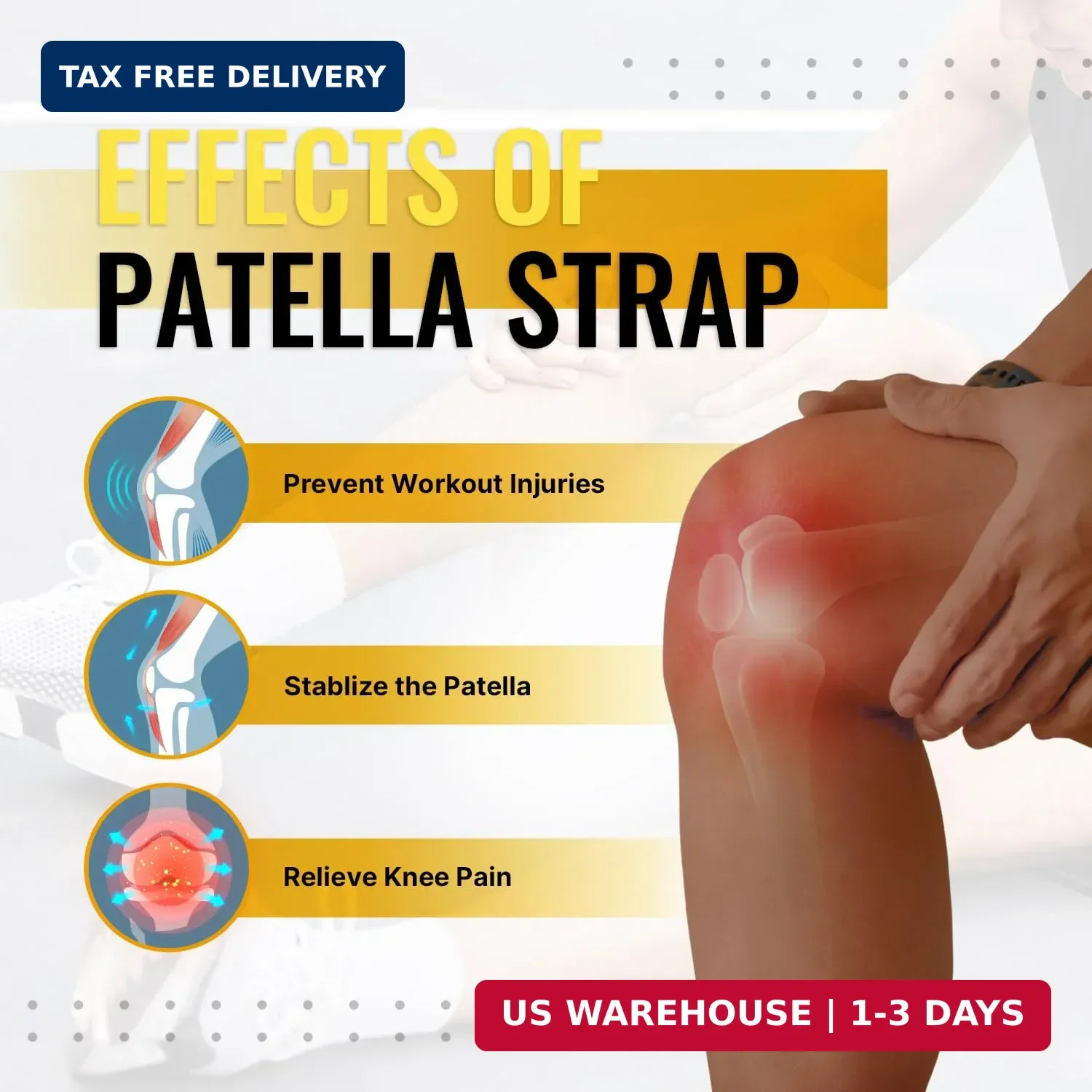 Fit Geno Knee Strap Patella Support: Knee Band for Patellar Tendon Pain Relief –