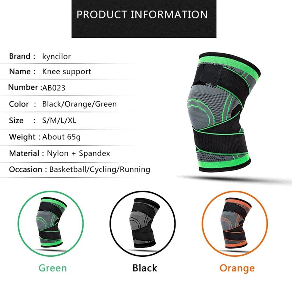 Elastic Knee Sleeve Adjustable Bandage Volleyball Strap Knees Support Belt 1Pc