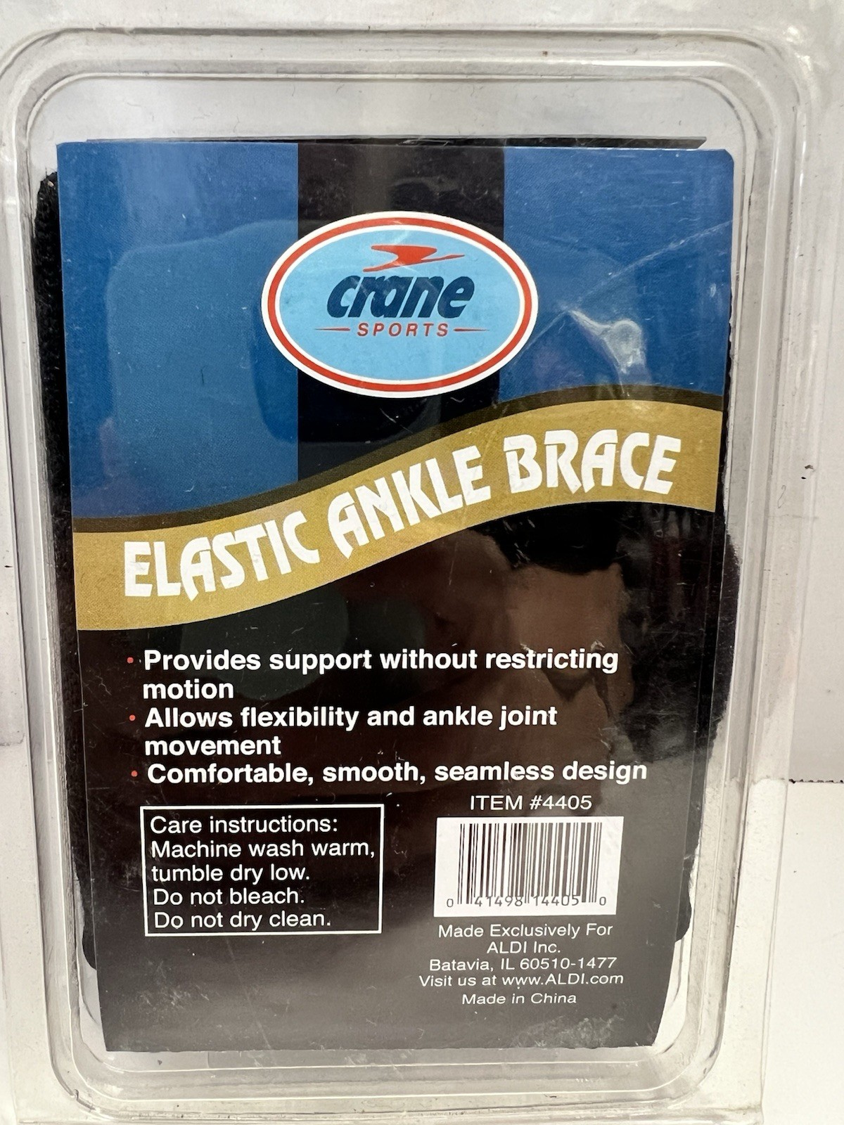 Crane Sports Elastic Ankle Brace Small 6-8 Inch Ankle Support New Sealed