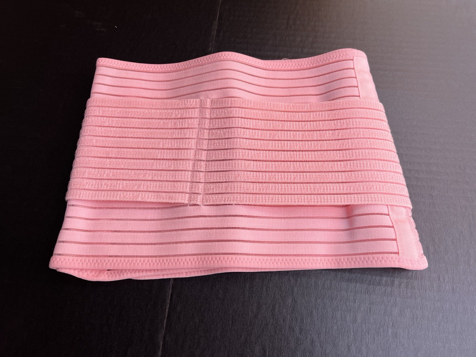 Pink Elastic Back Support Belt – Adjustable Waist Lumbar Brace – Size M – New