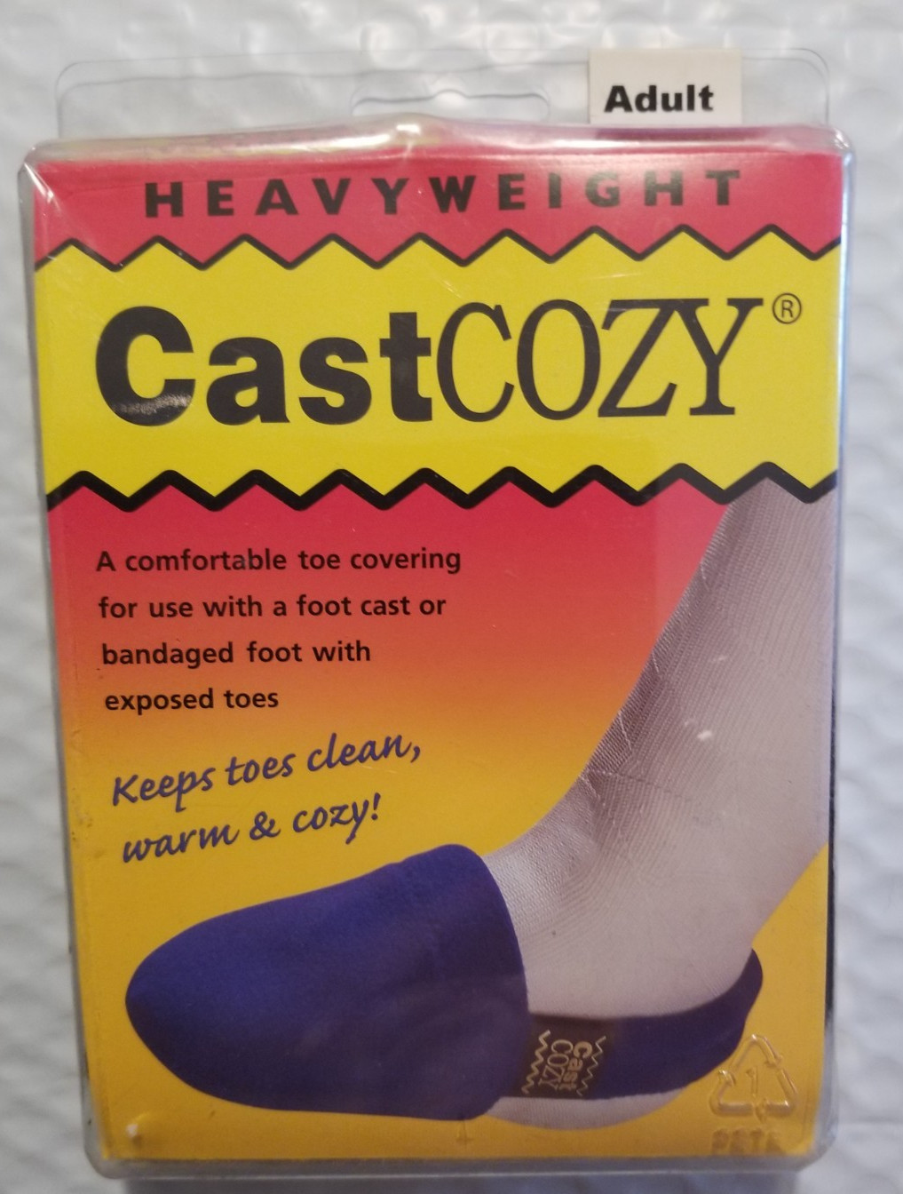 Heavyweight Cast Cozy Toe Covering for Cast or Bandaged Foot ADULT Black NEW