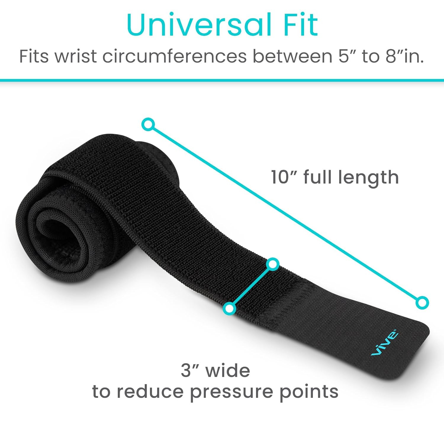 Vive Wrist Support Wrap (2 Pack) – Band for Tennis, Working Out, Golf & Sports –