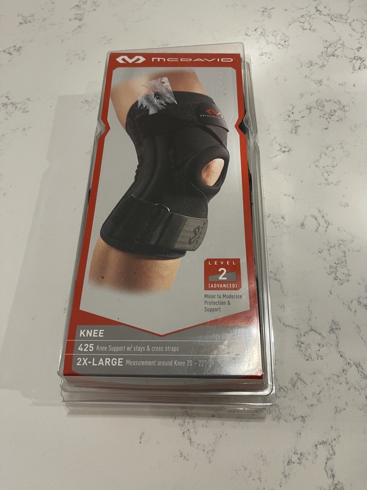 McDavid 425 Knee Support with Stays & Cross Straps Level 2 Sz# XXL ~ New~