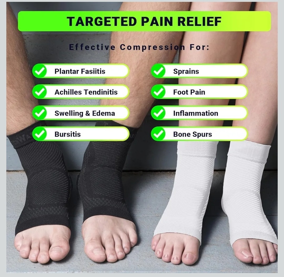 TechWare Pro Ankle Brace Compression Sleeve – Plantar Fasciitis Sock….