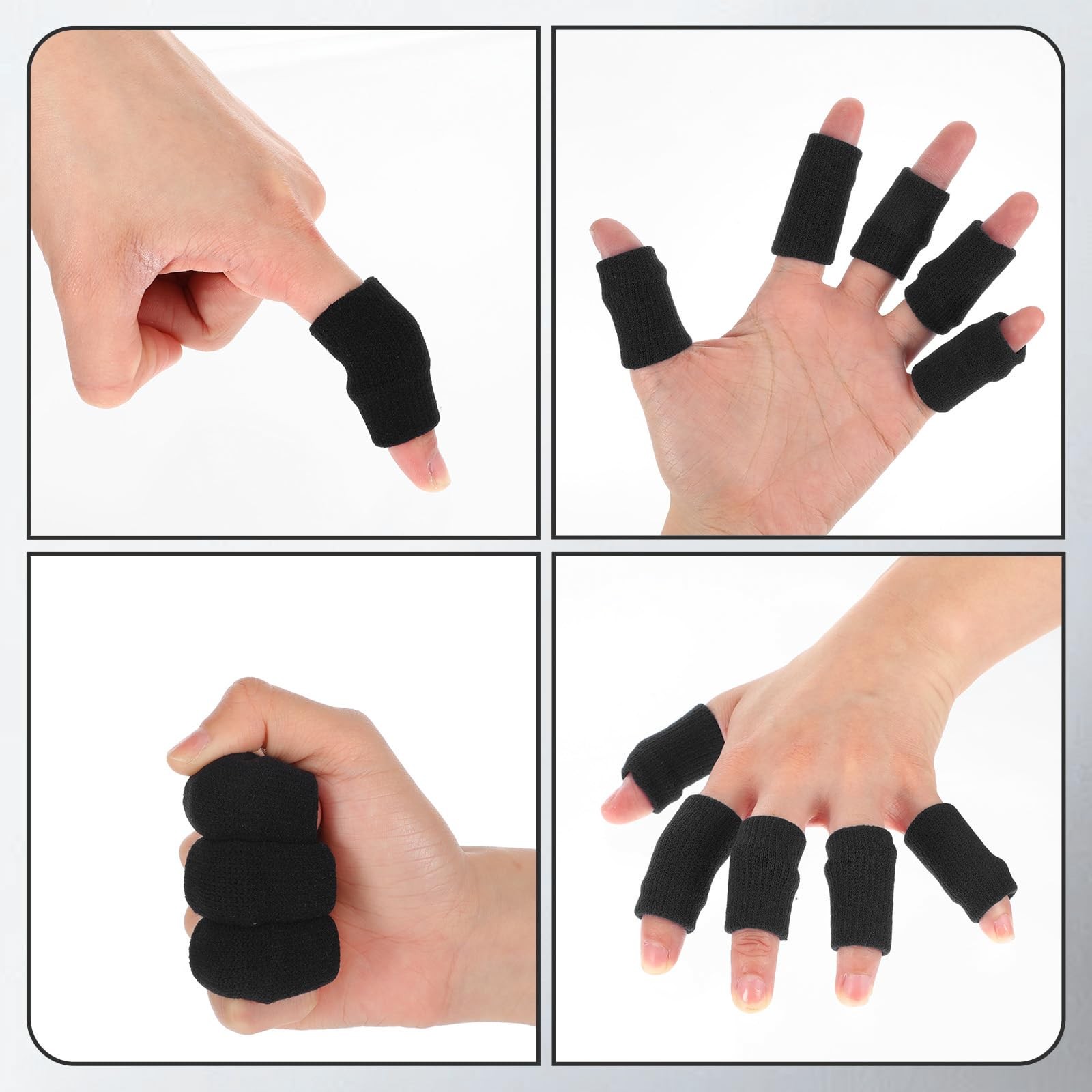 20 Pcs Finger Sleeves Protector Compression Elastic Thumb Brace Support
