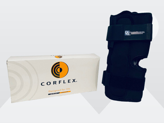 Coreflex Adult Cooltex 13″ Anterior Closure Knee Wrap Open Popliteal w/Hinge Sm