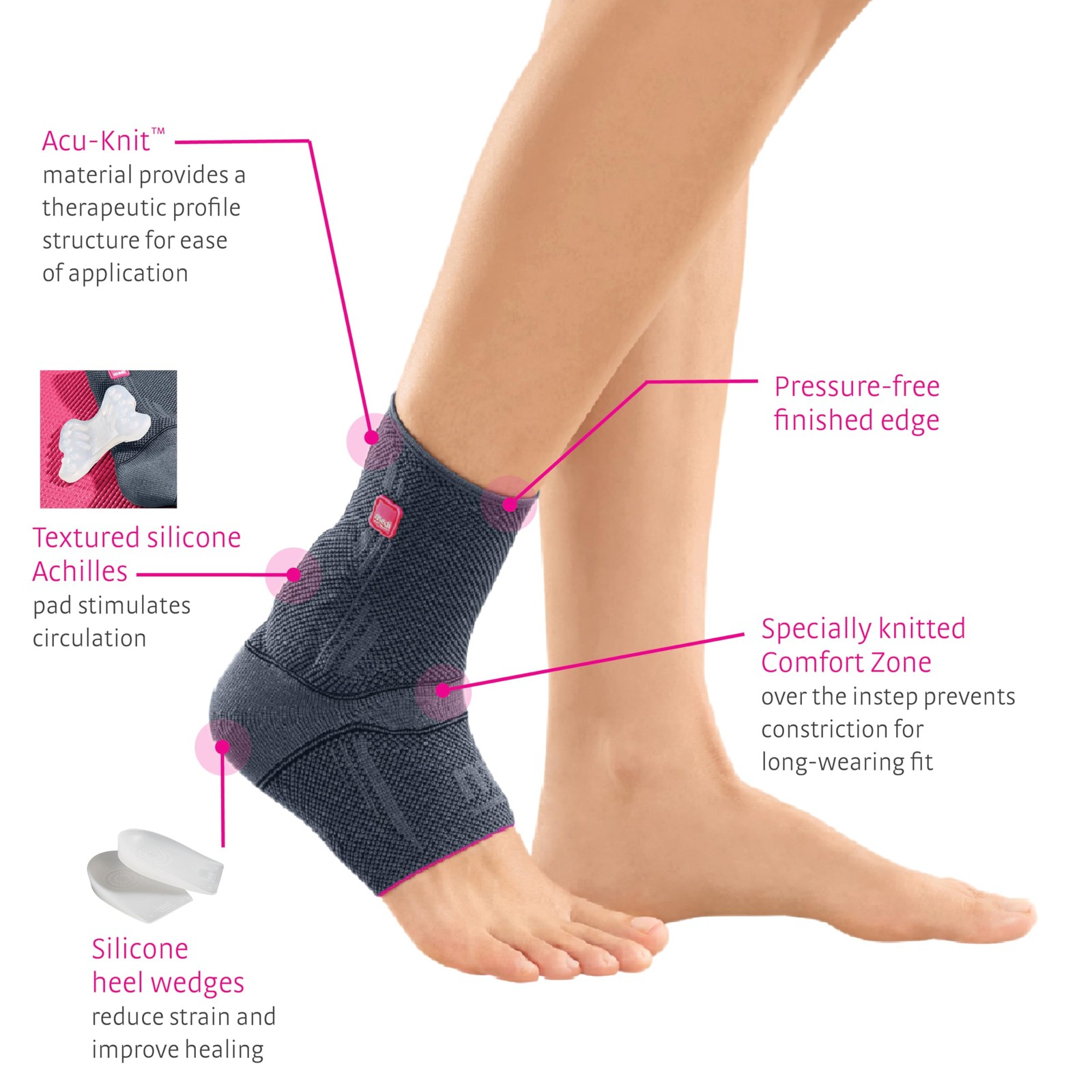 Achimed Knit Ankle Support for Men & Women – Achilles Brace, Compressive Foot…