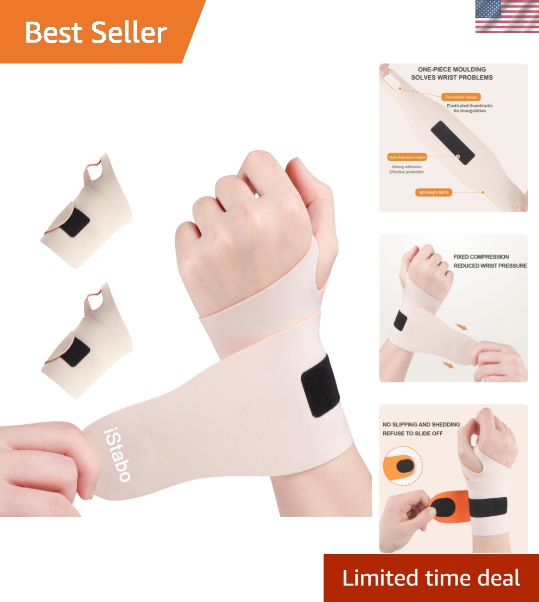 2 Pack Wrist Brace Support for Carpal Tunnel Pain Relief, Ultra Thin Elastic …