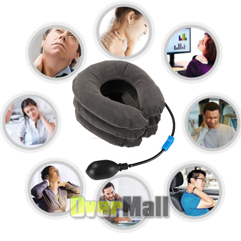 Traction Decompression Device Neck Shoulder Pain Relief Pump Cervical Pillow