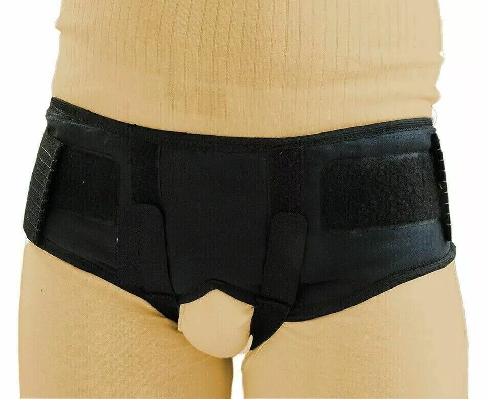Double Inguinal Hernia Pain Relief With Two Removable Compression Pads