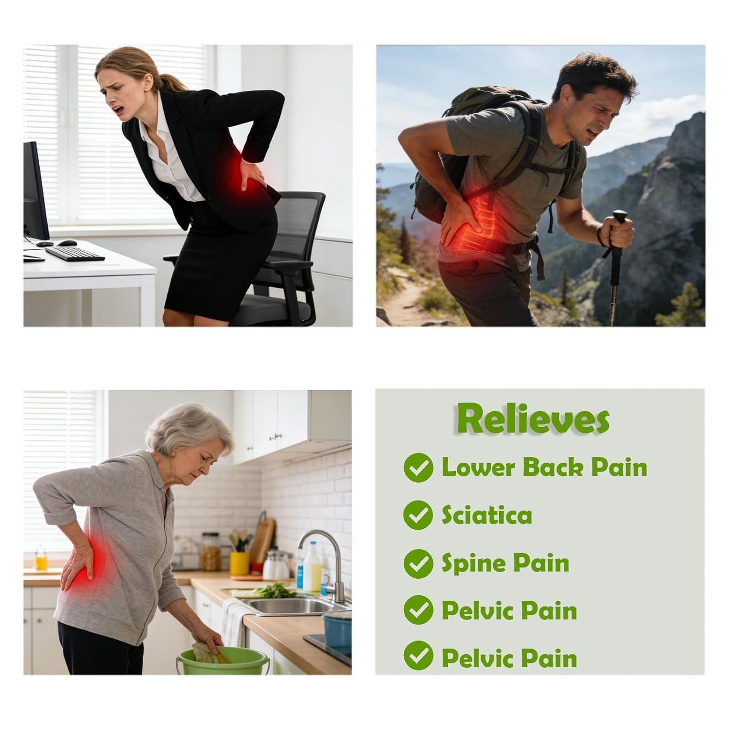 Lightweight Back Brace for Women Men, Pain Relieving Narrow Lumbar Support | …