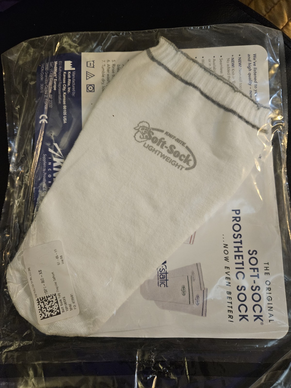 Knit-Rite SOFT SOCK LTWT HOLE Prosthetic Sock – Fits #1, #2 x 8-12 NEW