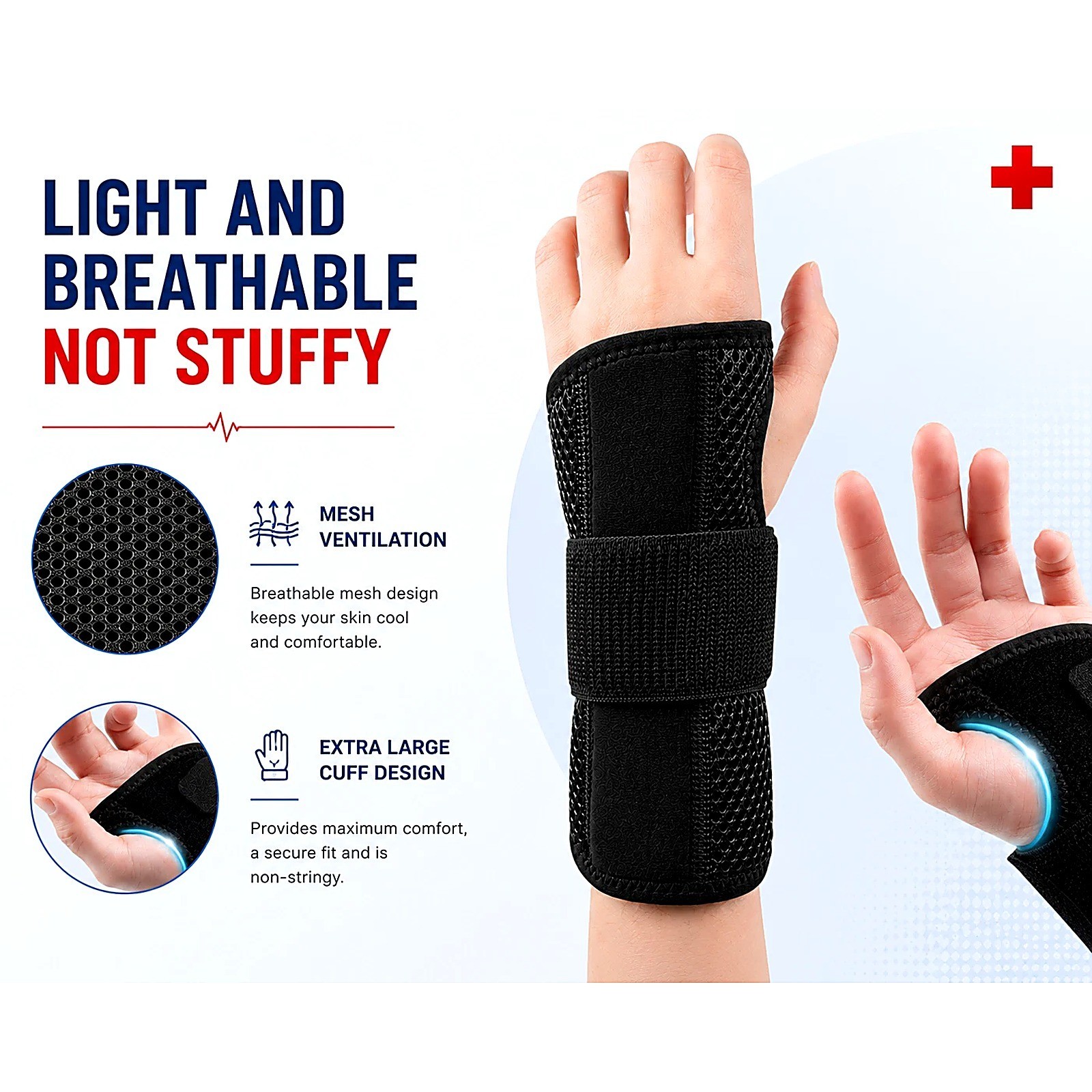 Wrist Brace for Carpal Tunnel Adjustable Night Support Splint Men Women