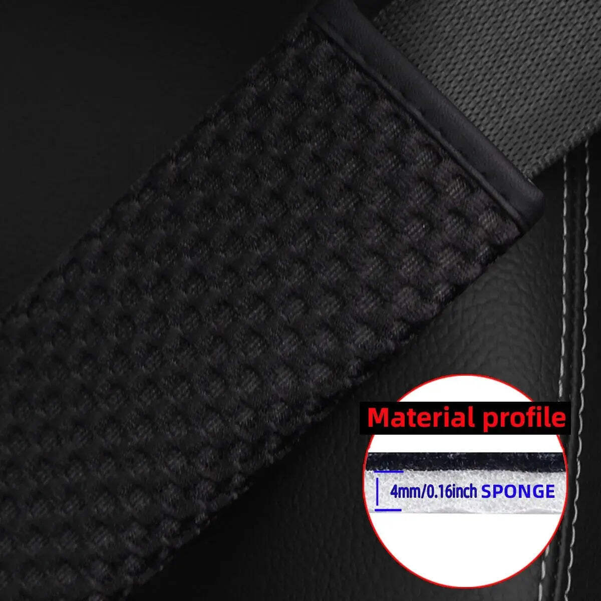 A Three-dimensional Massage Mesh Cloth Breathable Car Seat Belt Shoulder Strap C