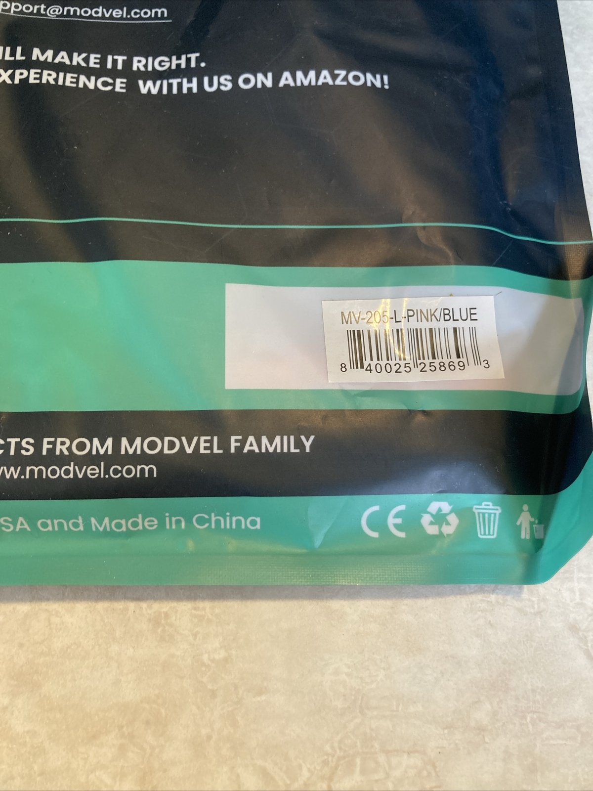 Modvel Compression Knee Brace Sleeve Size Large Pink / Blue NEW