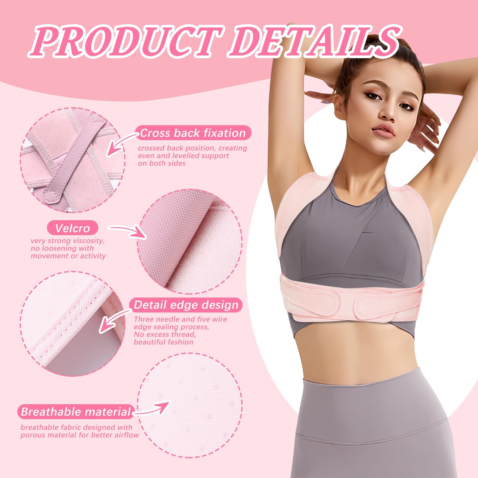 TEE TEA Shoulder Posture Corrector for & Men – Adjustable Upper Back Brace fo…